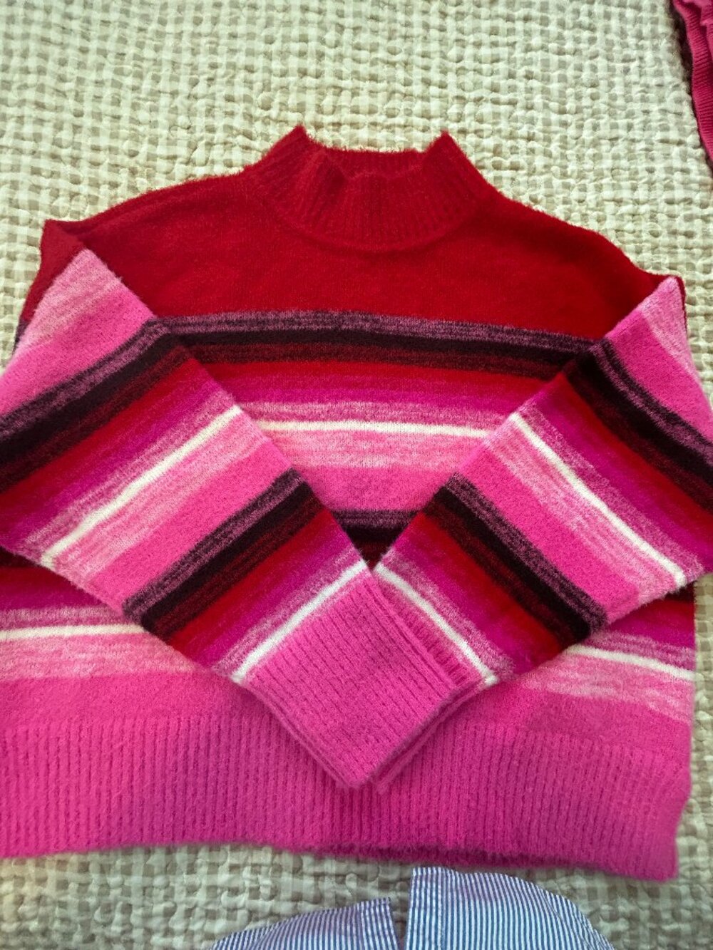 Nine West Pink & Red Striped Women’s Sweater size XXL NWOT